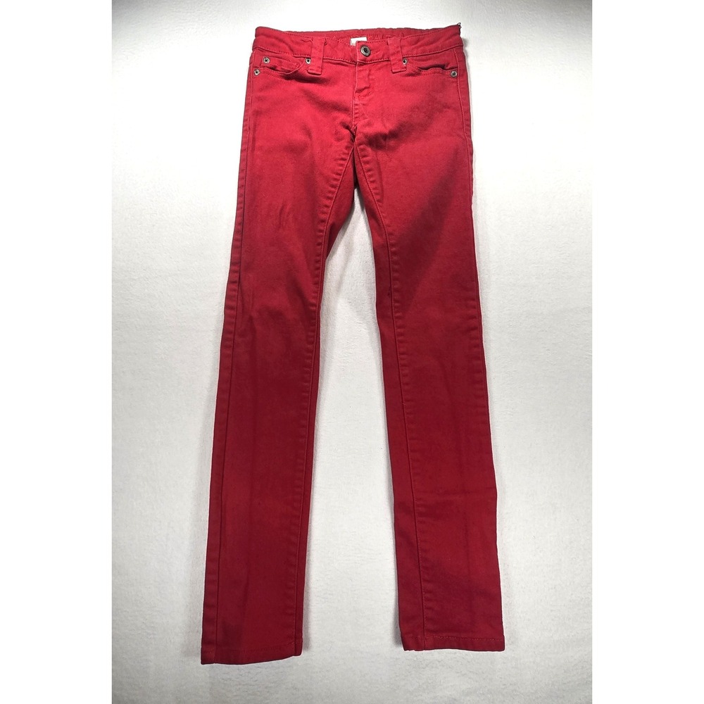 Blue Asphalt Red Skinny Jeans Womens Size 1 Low Rise Stretch Denim Pants